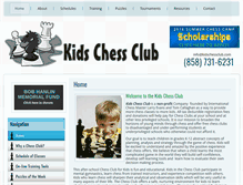 Tablet Screenshot of kidschessclub.com